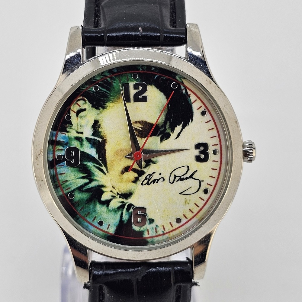 Elvis Presley 30th Anniversary Unisex Watch 38MM Black Leather Bands New Battery